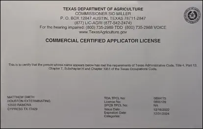 Applicator License